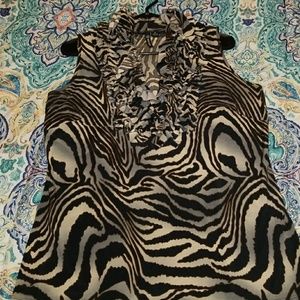 Ruffled vest, zebra print?